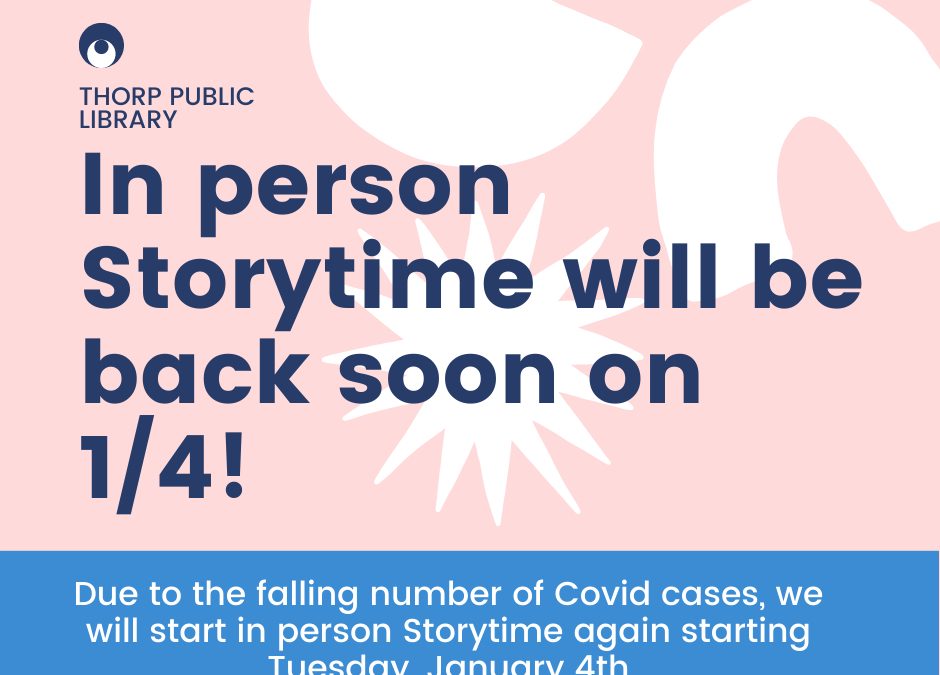 Storytime Resumes January 4th